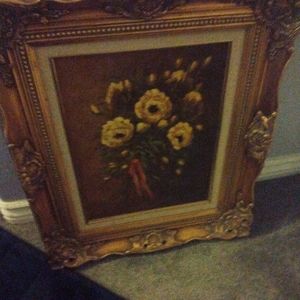 Gold leaf oil paintings signed